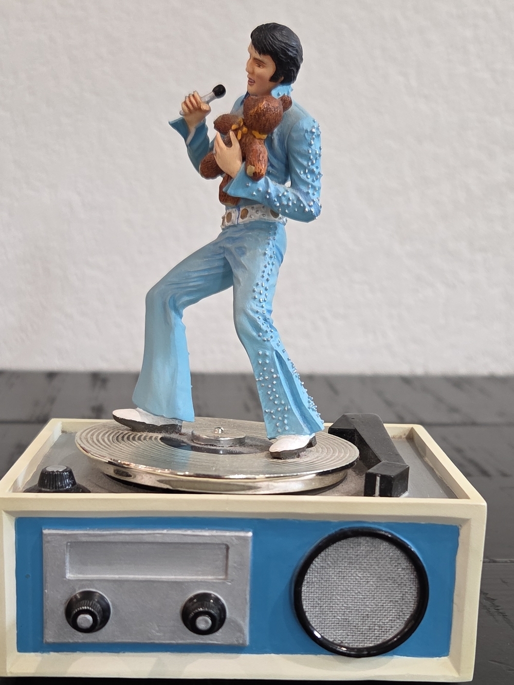 The Franklin Mint Elvis Presley Teddy Bear Music Box 1970-Now Collectible